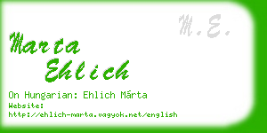 marta ehlich business card